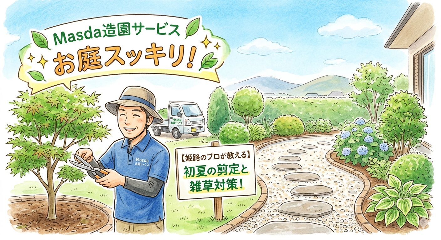 【姫路の造園プロが直伝】お庭をスッキリ美しく！今すぐやるべき「初夏の剪定」と「劇的雑草対策」の完全ガイド🌿✨